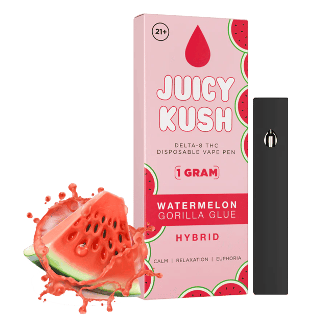 Juicy Kush Watermelon Gorilla Glue Delta-8 Disposable Vape Pen 1g